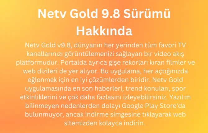 Netv Gold v9.8 indir- Download